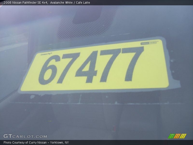 Avalanche White / Cafe Latte 2008 Nissan Pathfinder SE 4x4