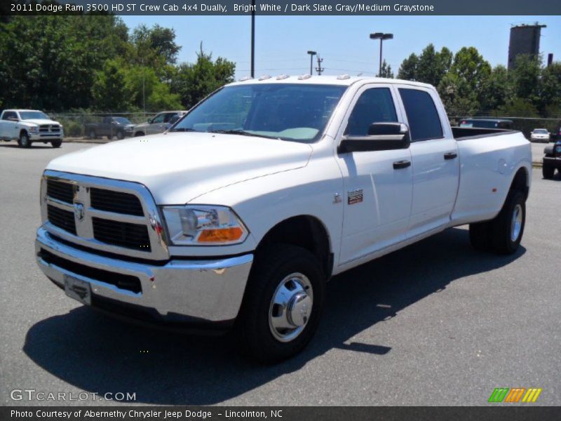 Bright White / Dark Slate Gray/Medium Graystone 2011 Dodge Ram 3500 HD ST Crew Cab 4x4 Dually