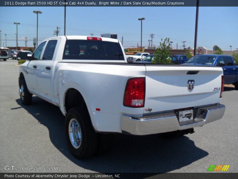 Bright White / Dark Slate Gray/Medium Graystone 2011 Dodge Ram 3500 HD ST Crew Cab 4x4 Dually