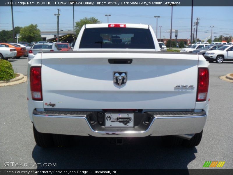 Bright White / Dark Slate Gray/Medium Graystone 2011 Dodge Ram 3500 HD ST Crew Cab 4x4 Dually