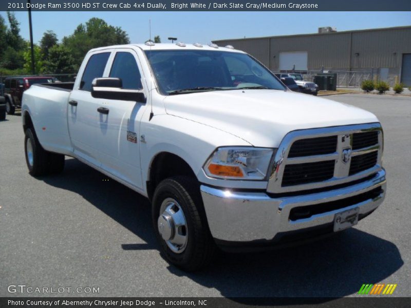 Bright White / Dark Slate Gray/Medium Graystone 2011 Dodge Ram 3500 HD ST Crew Cab 4x4 Dually