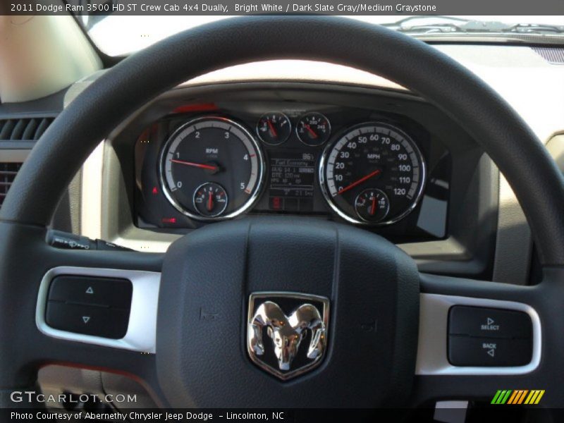 Bright White / Dark Slate Gray/Medium Graystone 2011 Dodge Ram 3500 HD ST Crew Cab 4x4 Dually