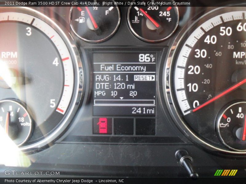 Bright White / Dark Slate Gray/Medium Graystone 2011 Dodge Ram 3500 HD ST Crew Cab 4x4 Dually