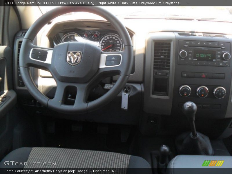 Bright White / Dark Slate Gray/Medium Graystone 2011 Dodge Ram 3500 HD ST Crew Cab 4x4 Dually