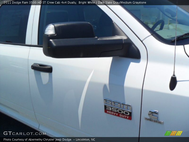 Bright White / Dark Slate Gray/Medium Graystone 2011 Dodge Ram 3500 HD ST Crew Cab 4x4 Dually