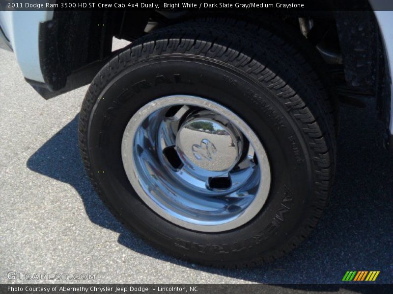 Bright White / Dark Slate Gray/Medium Graystone 2011 Dodge Ram 3500 HD ST Crew Cab 4x4 Dually