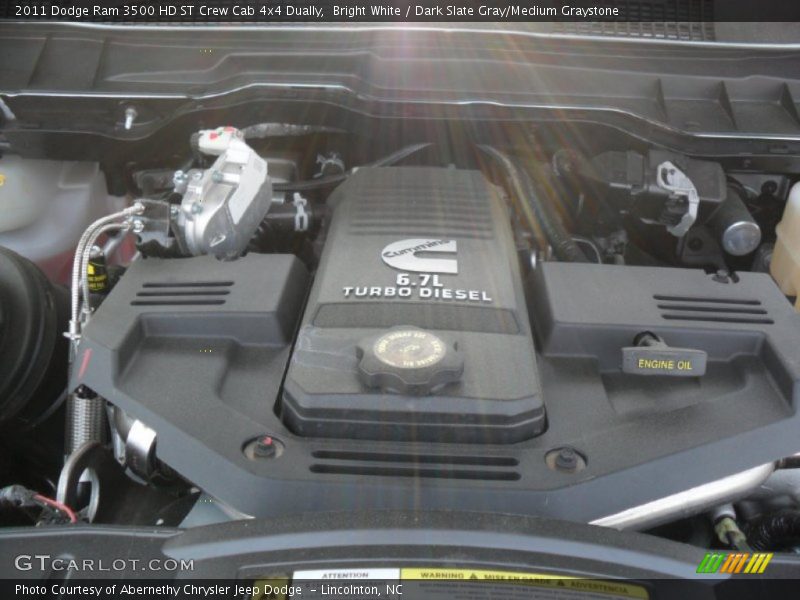 Bright White / Dark Slate Gray/Medium Graystone 2011 Dodge Ram 3500 HD ST Crew Cab 4x4 Dually