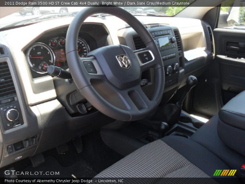 Bright White / Dark Slate Gray/Medium Graystone 2011 Dodge Ram 3500 HD ST Crew Cab 4x4 Dually