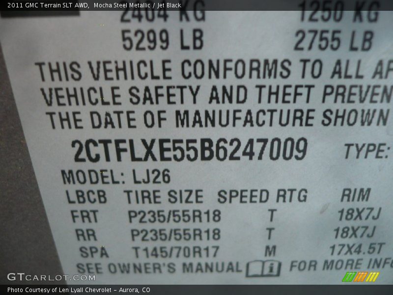 Mocha Steel Metallic / Jet Black 2011 GMC Terrain SLT AWD