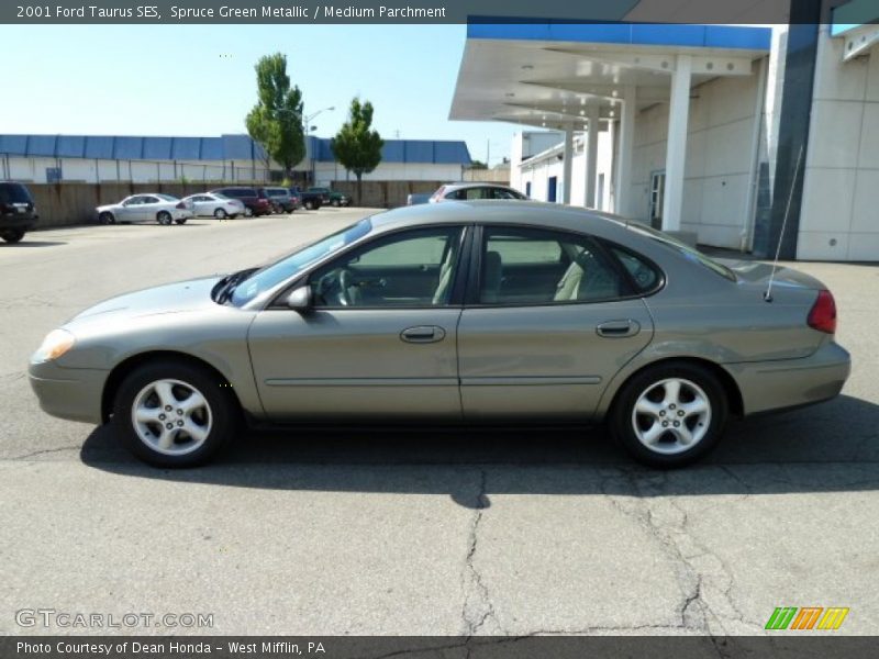Spruce Green Metallic / Medium Parchment 2001 Ford Taurus SES