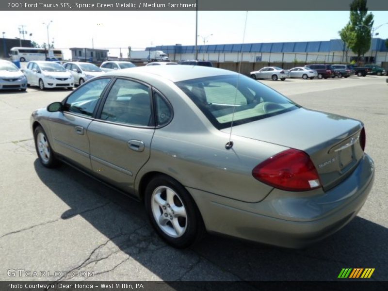 Spruce Green Metallic / Medium Parchment 2001 Ford Taurus SES