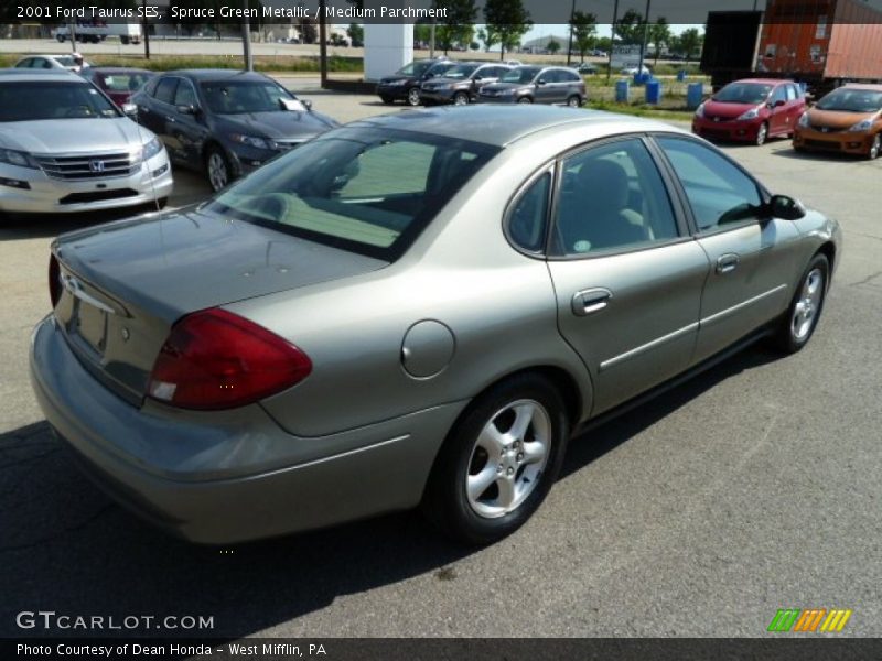 Spruce Green Metallic / Medium Parchment 2001 Ford Taurus SES