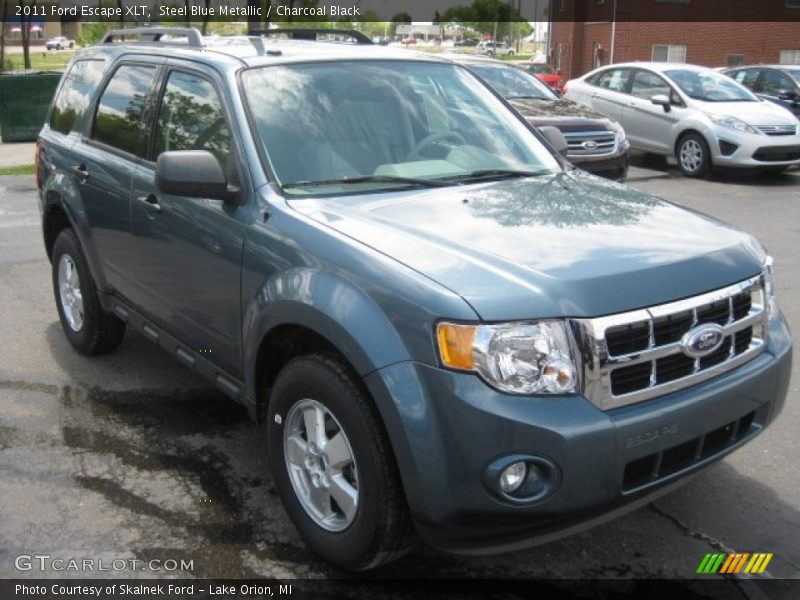 Steel Blue Metallic / Charcoal Black 2011 Ford Escape XLT