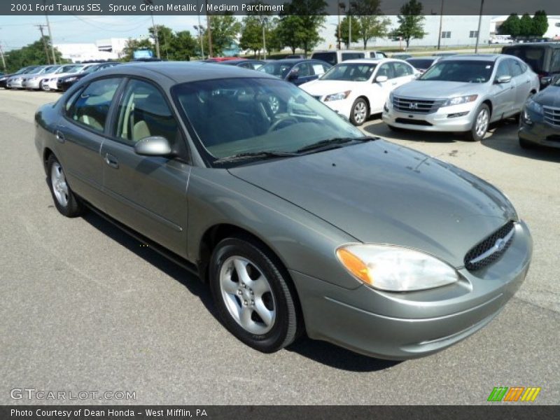 Spruce Green Metallic / Medium Parchment 2001 Ford Taurus SES