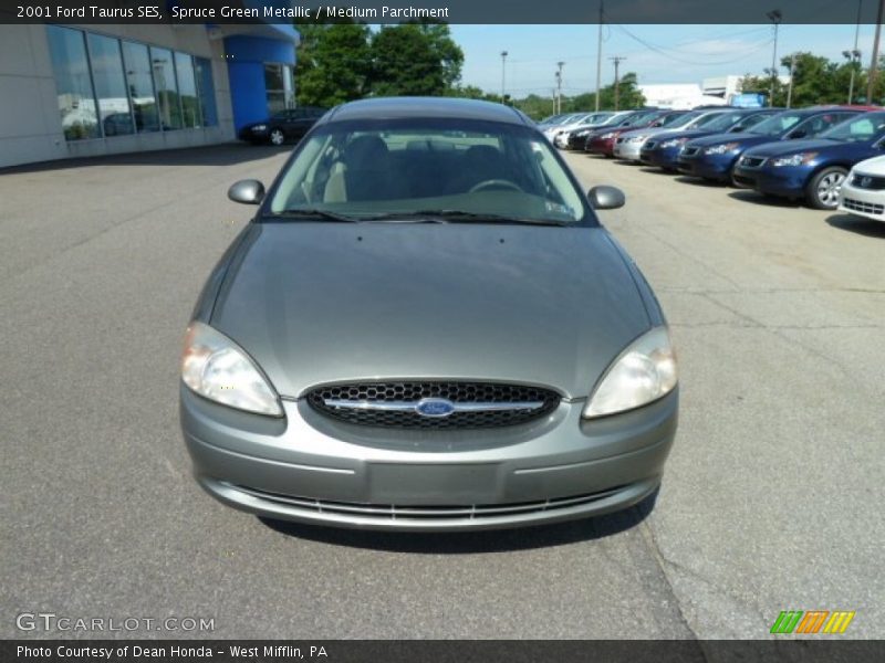 Spruce Green Metallic / Medium Parchment 2001 Ford Taurus SES