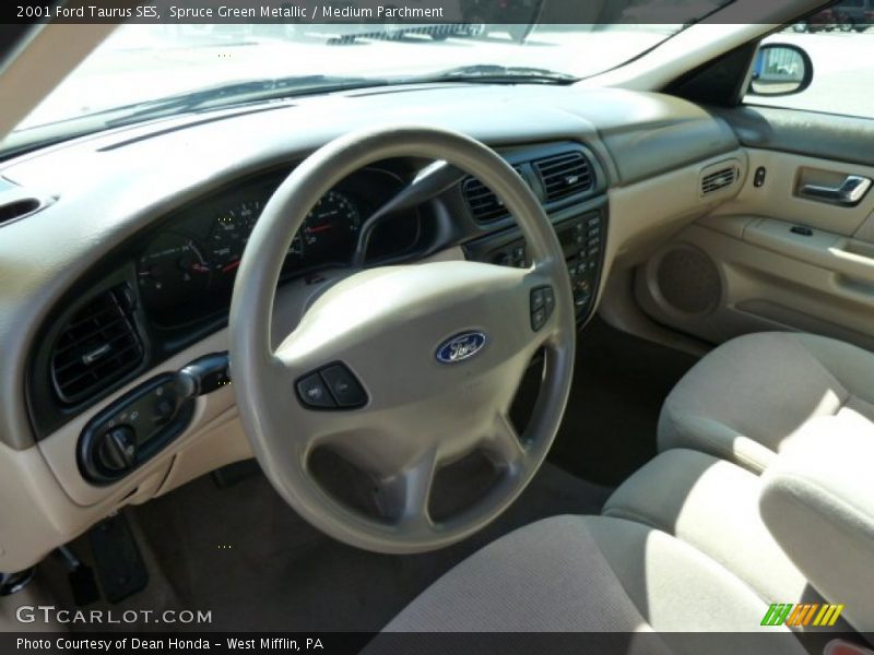 Spruce Green Metallic / Medium Parchment 2001 Ford Taurus SES