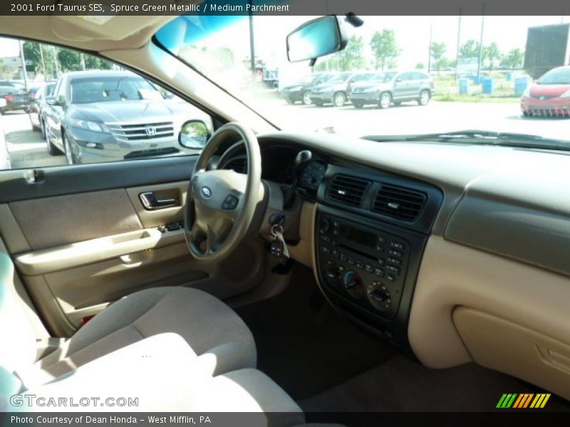 Spruce Green Metallic / Medium Parchment 2001 Ford Taurus SES