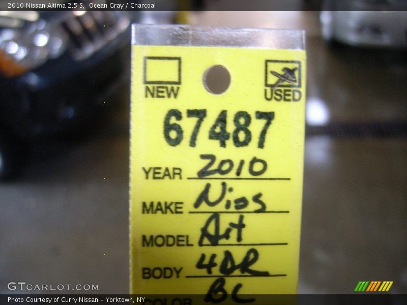 Ocean Gray / Charcoal 2010 Nissan Altima 2.5 S