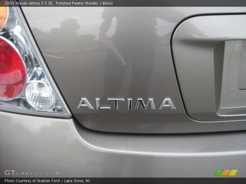 Polished Pewter Metallic / Blond 2003 Nissan Altima 3.5 SE
