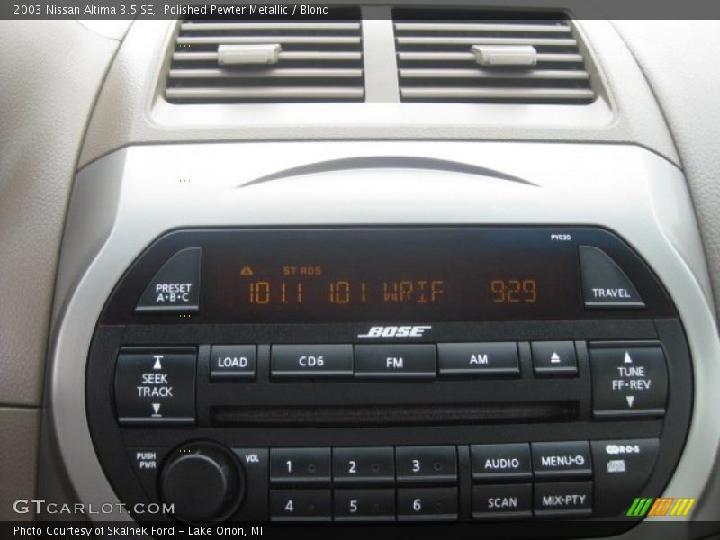 Polished Pewter Metallic / Blond 2003 Nissan Altima 3.5 SE
