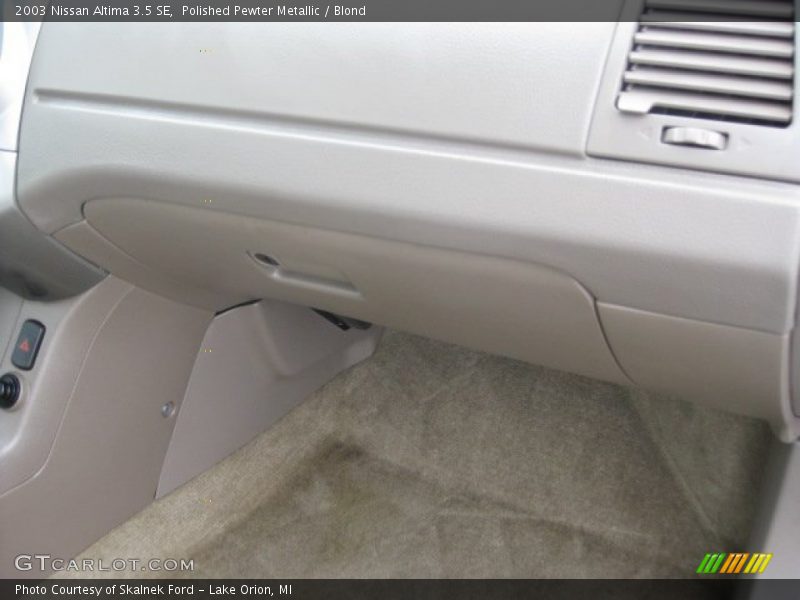Polished Pewter Metallic / Blond 2003 Nissan Altima 3.5 SE