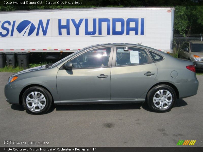 Carbon Gray Mist / Beige 2010 Hyundai Elantra GLS