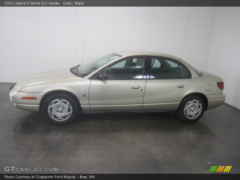 Gold / Black 2001 Saturn S Series SL2 Sedan