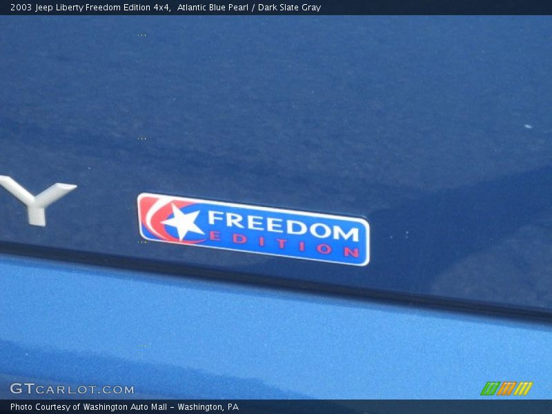 Atlantic Blue Pearl / Dark Slate Gray 2003 Jeep Liberty Freedom Edition 4x4