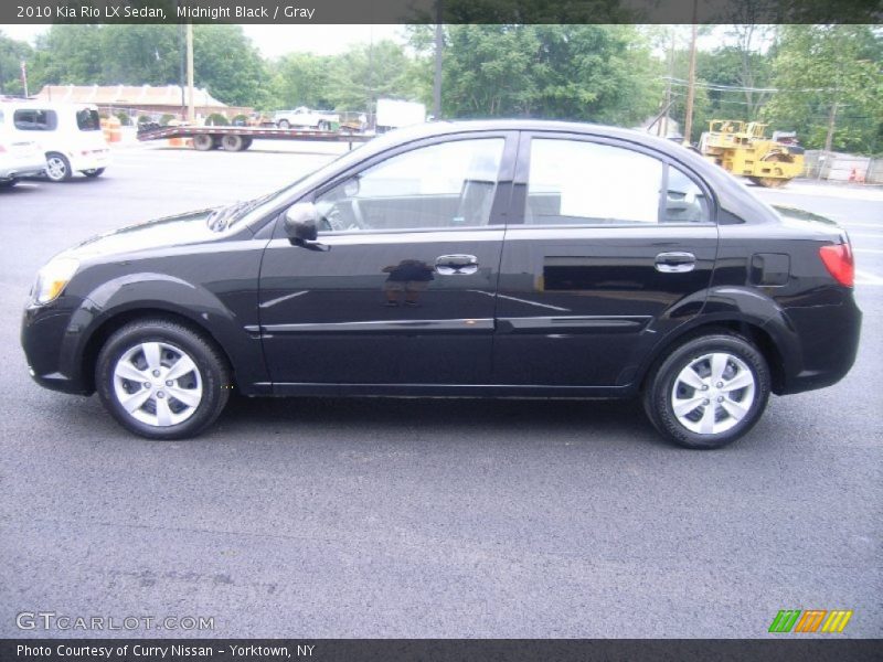 Midnight Black / Gray 2010 Kia Rio LX Sedan