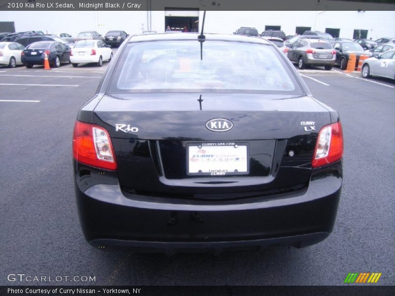 Midnight Black / Gray 2010 Kia Rio LX Sedan