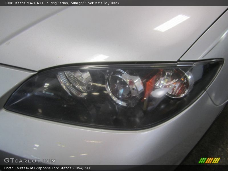 Sunlight Silver Metallic / Black 2008 Mazda MAZDA3 i Touring Sedan