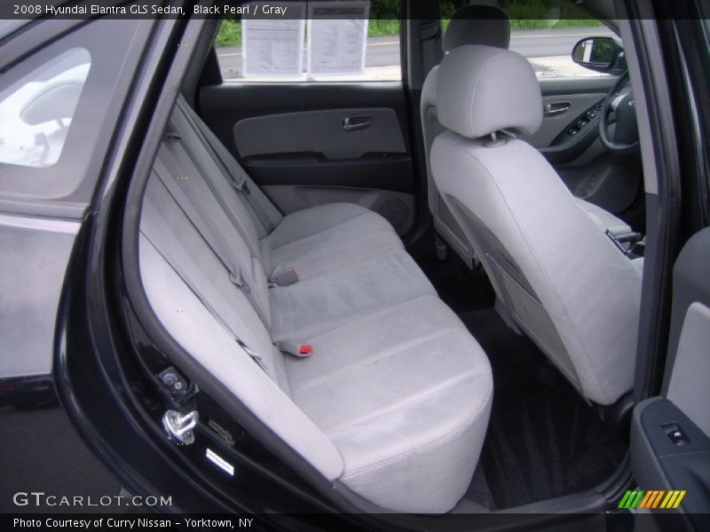 Black Pearl / Gray 2008 Hyundai Elantra GLS Sedan