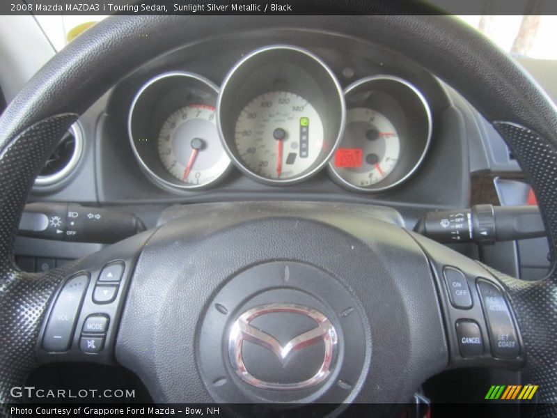 Sunlight Silver Metallic / Black 2008 Mazda MAZDA3 i Touring Sedan
