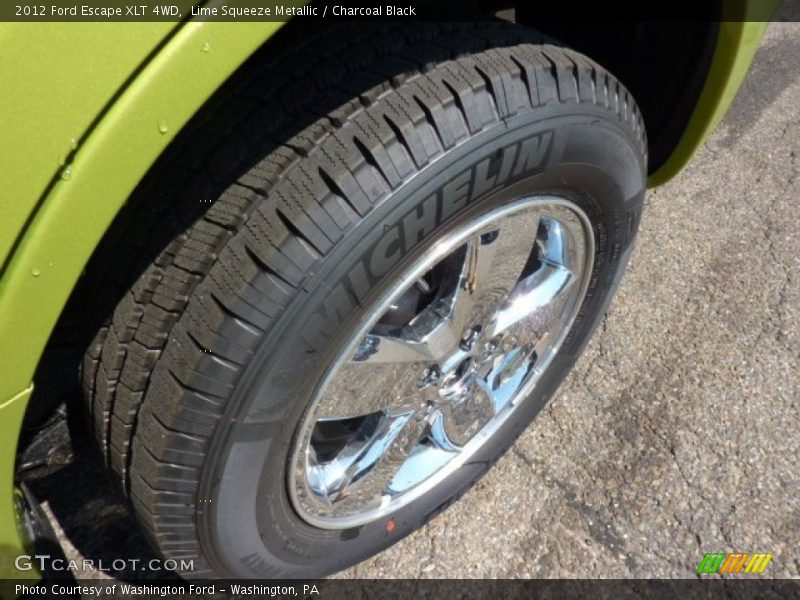Lime Squeeze Metallic / Charcoal Black 2012 Ford Escape XLT 4WD