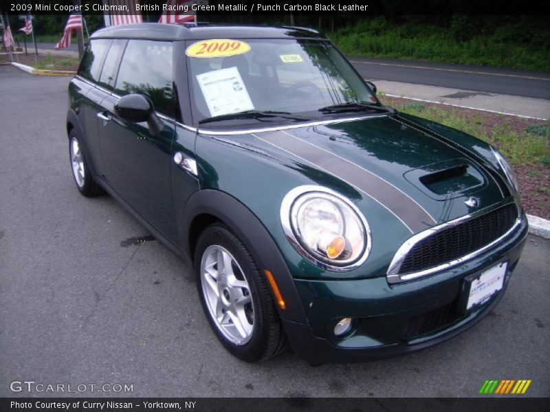 British Racing Green Metallic / Punch Carbon Black Leather 2009 Mini Cooper S Clubman