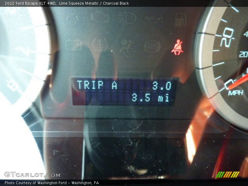 Lime Squeeze Metallic / Charcoal Black 2012 Ford Escape XLT 4WD