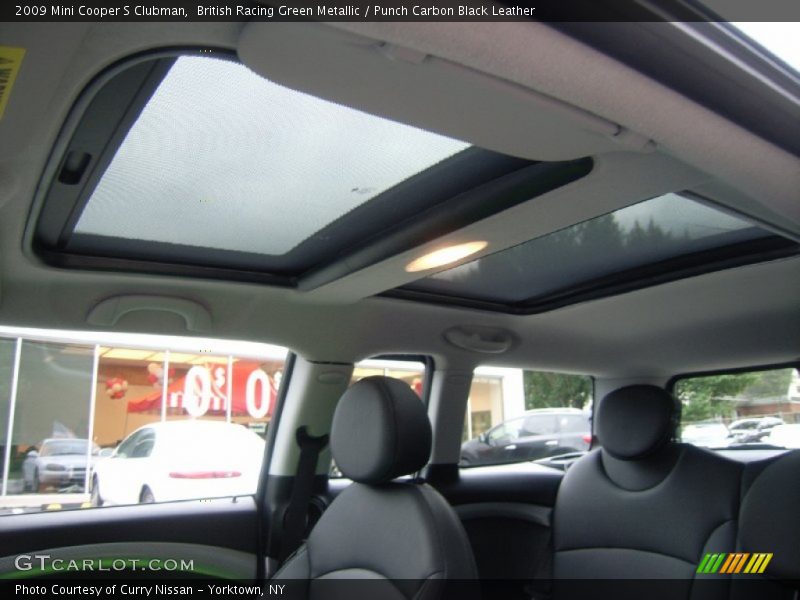 British Racing Green Metallic / Punch Carbon Black Leather 2009 Mini Cooper S Clubman