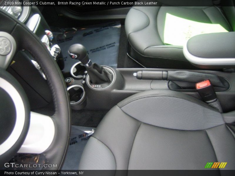 British Racing Green Metallic / Punch Carbon Black Leather 2009 Mini Cooper S Clubman
