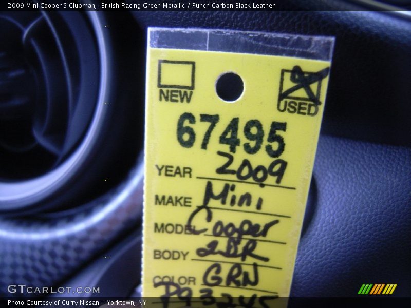 British Racing Green Metallic / Punch Carbon Black Leather 2009 Mini Cooper S Clubman
