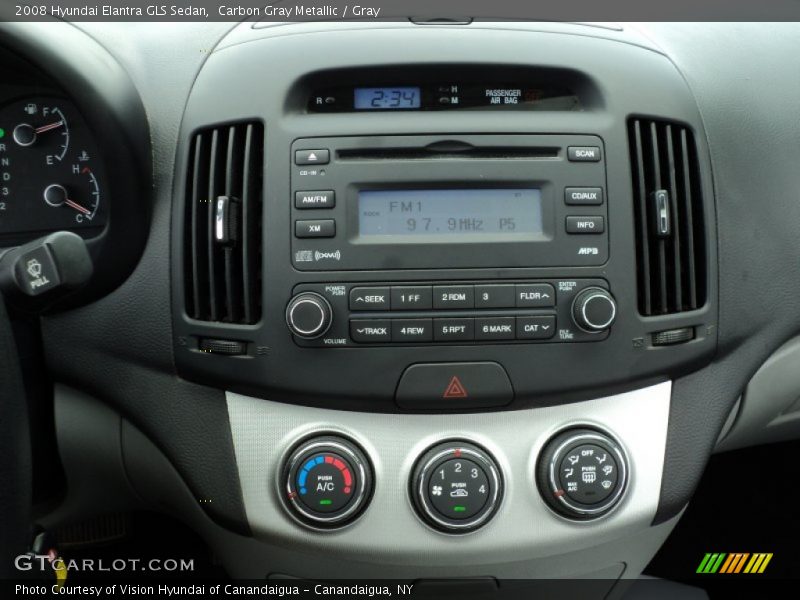 Carbon Gray Metallic / Gray 2008 Hyundai Elantra GLS Sedan