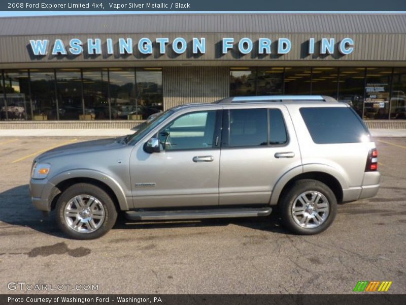 Vapor Silver Metallic / Black 2008 Ford Explorer Limited 4x4