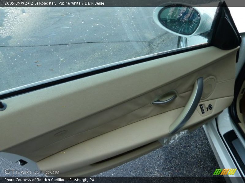 Alpine White / Dark Beige 2005 BMW Z4 2.5i Roadster