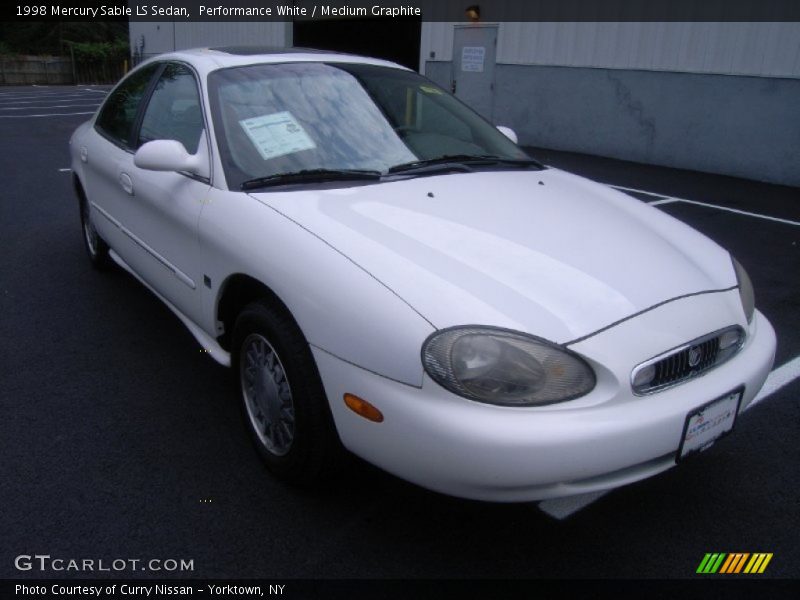 Performance White / Medium Graphite 1998 Mercury Sable LS Sedan