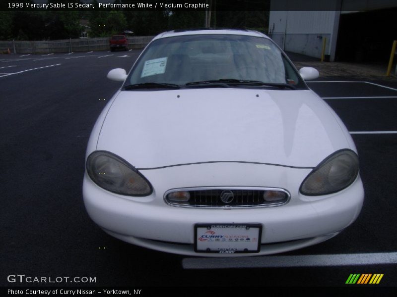 Performance White / Medium Graphite 1998 Mercury Sable LS Sedan