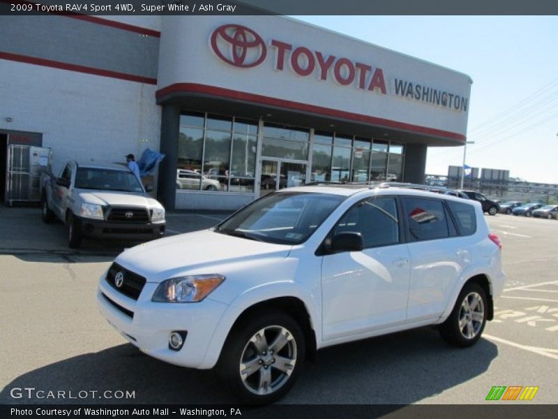 Super White / Ash Gray 2009 Toyota RAV4 Sport 4WD