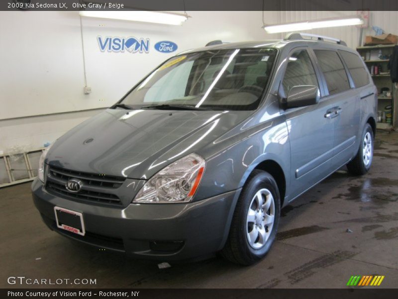 Olive Gray / Beige 2009 Kia Sedona LX