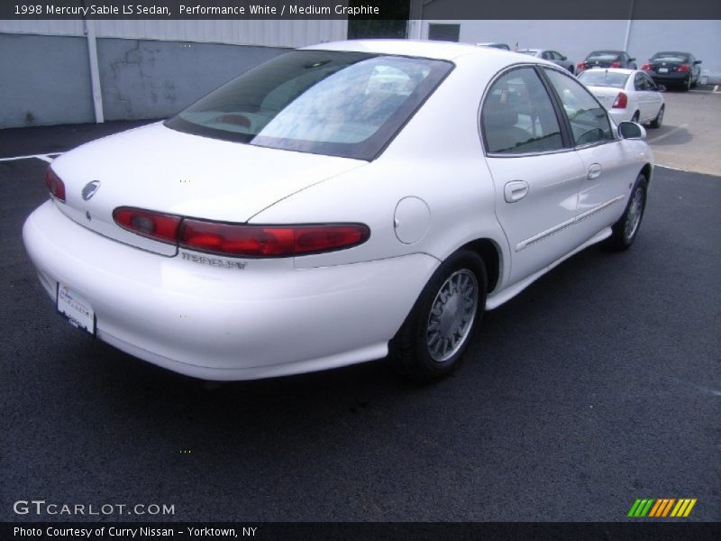 Performance White / Medium Graphite 1998 Mercury Sable LS Sedan