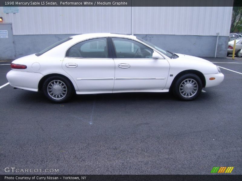 Performance White / Medium Graphite 1998 Mercury Sable LS Sedan