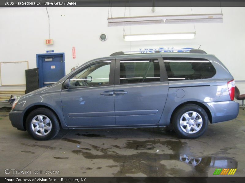 Olive Gray / Beige 2009 Kia Sedona LX