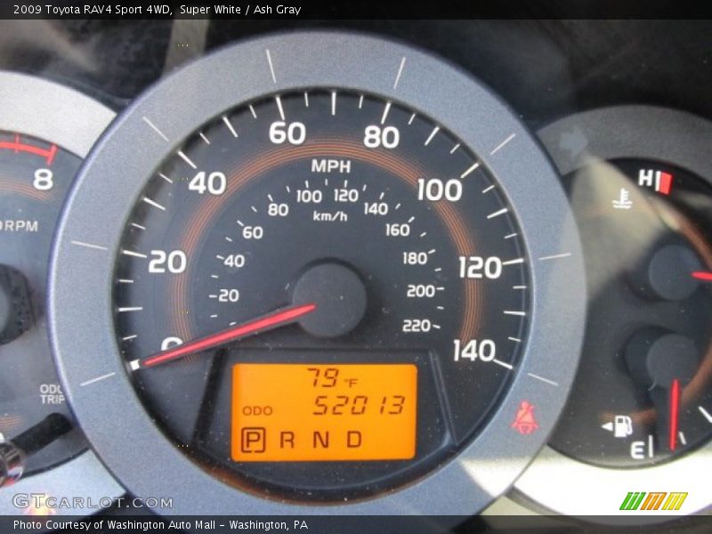 Super White / Ash Gray 2009 Toyota RAV4 Sport 4WD